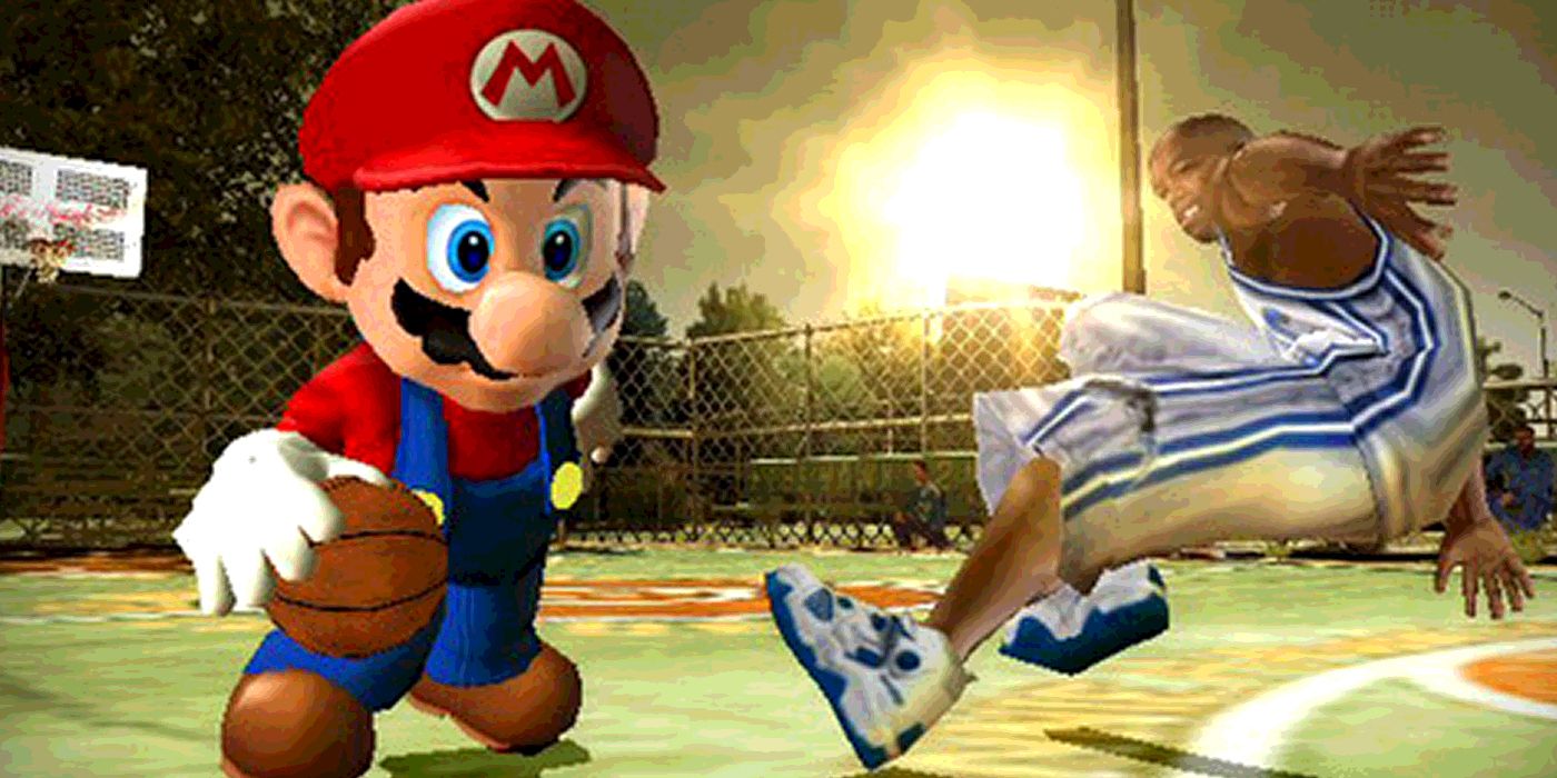 NBA Street V3 with Mario