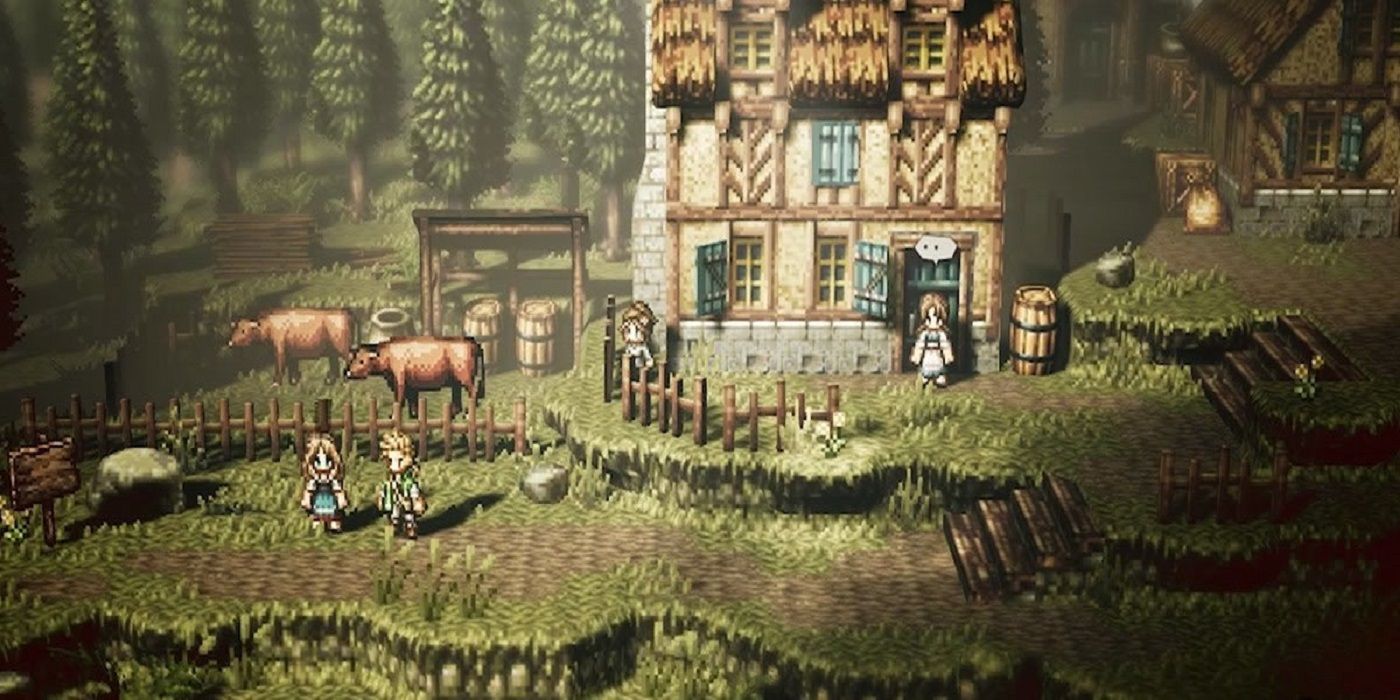 Octopath Traveler screenshot town