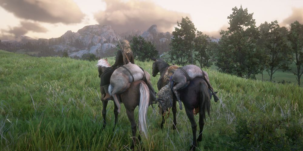 Red-Dead-Online-Two-Horses-With-Cargo
