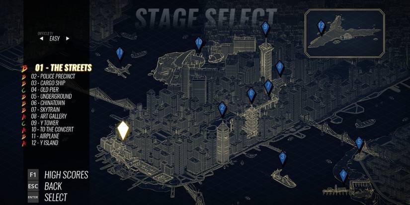 Streets of rage 4 stage select