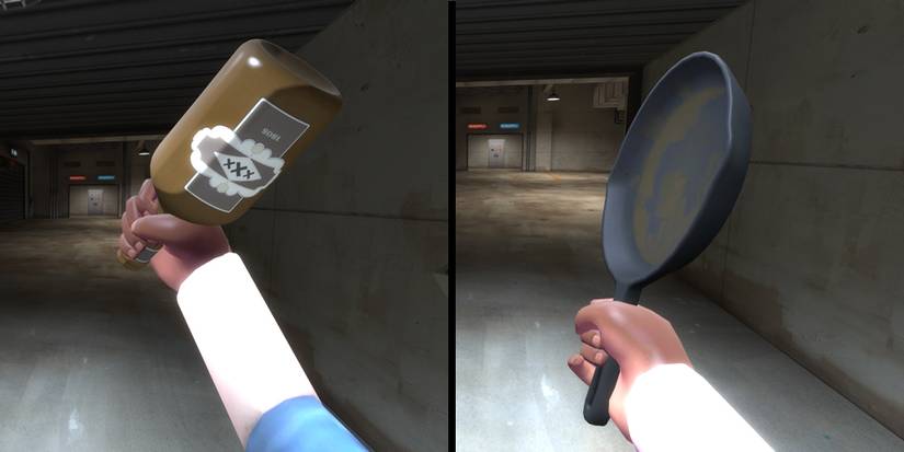 Team-Fortress-2-Frying-Pan-Bottle-Side-By-Side