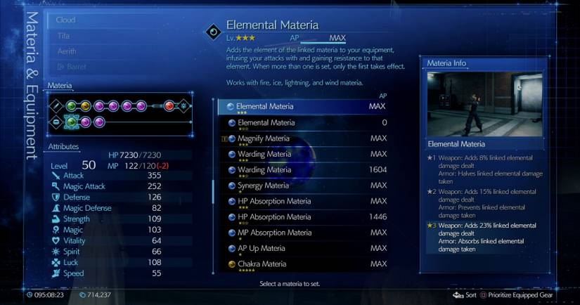 Final Fantasy 7 Remake Materia List