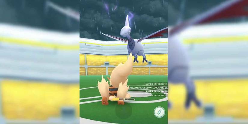 Arcanine using Wild Charge in Pokemon GO