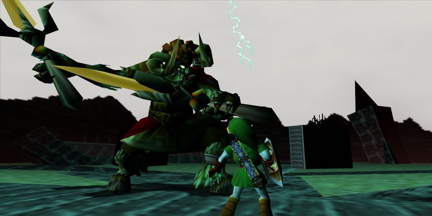 Zelda Ocarina of Time Ganon vs LInk Final Boss
