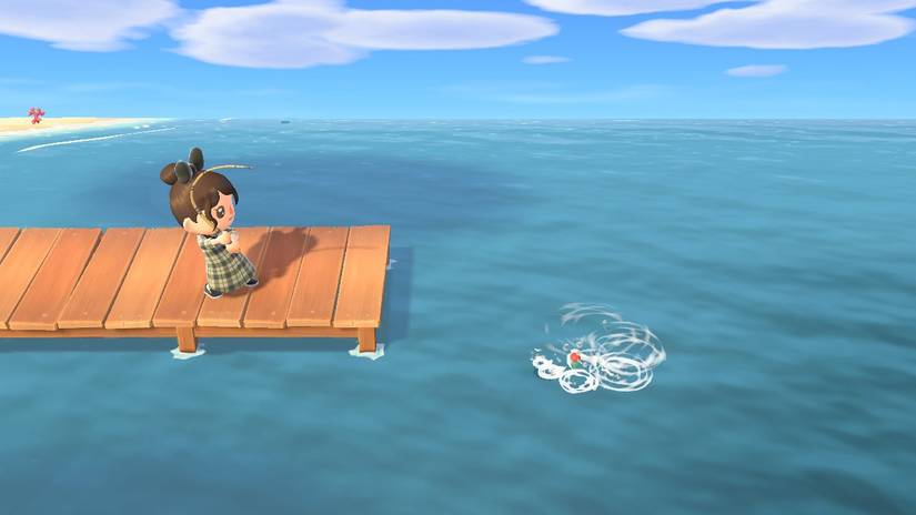 fishing by dock animal crossing