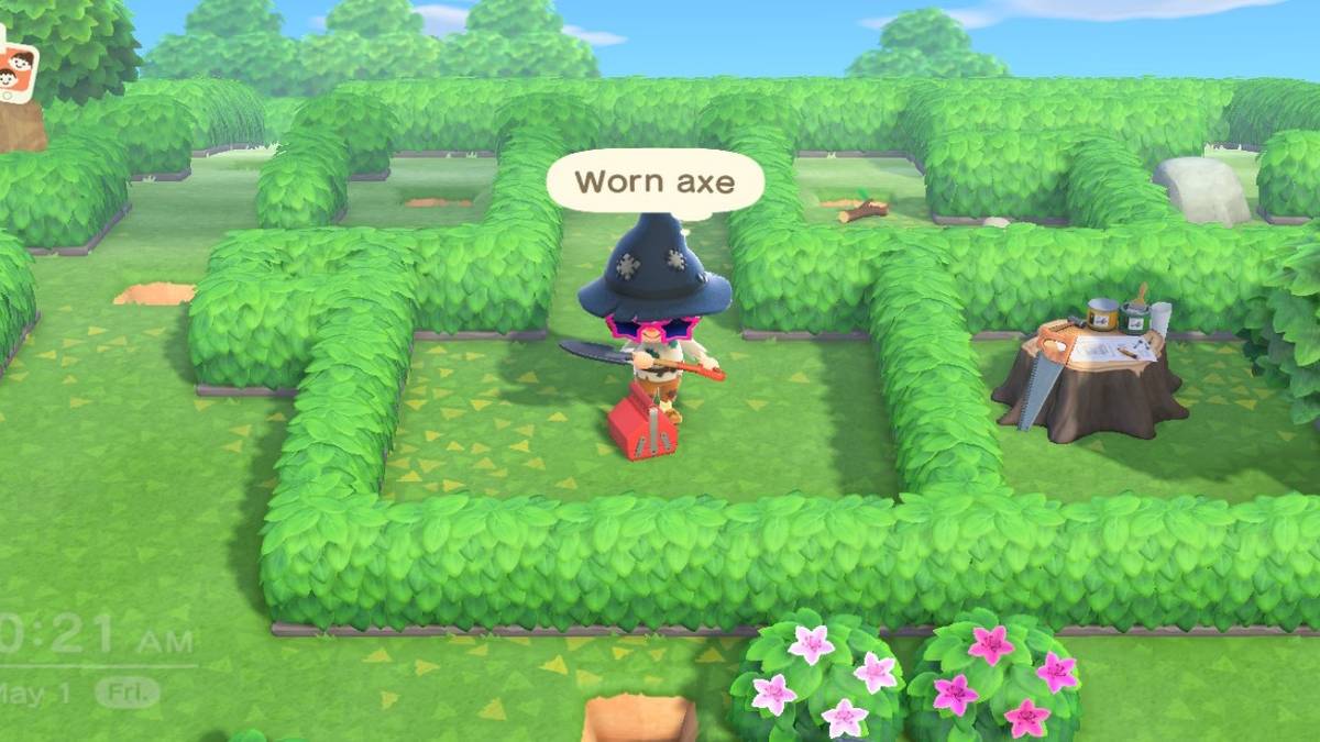 animal crossing new horizons may day hedge maze