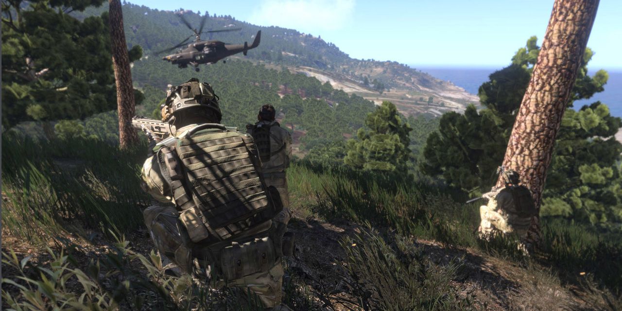 arma 3 soldiers and helicopters