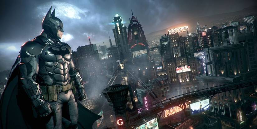 Batman looking over Gotham
