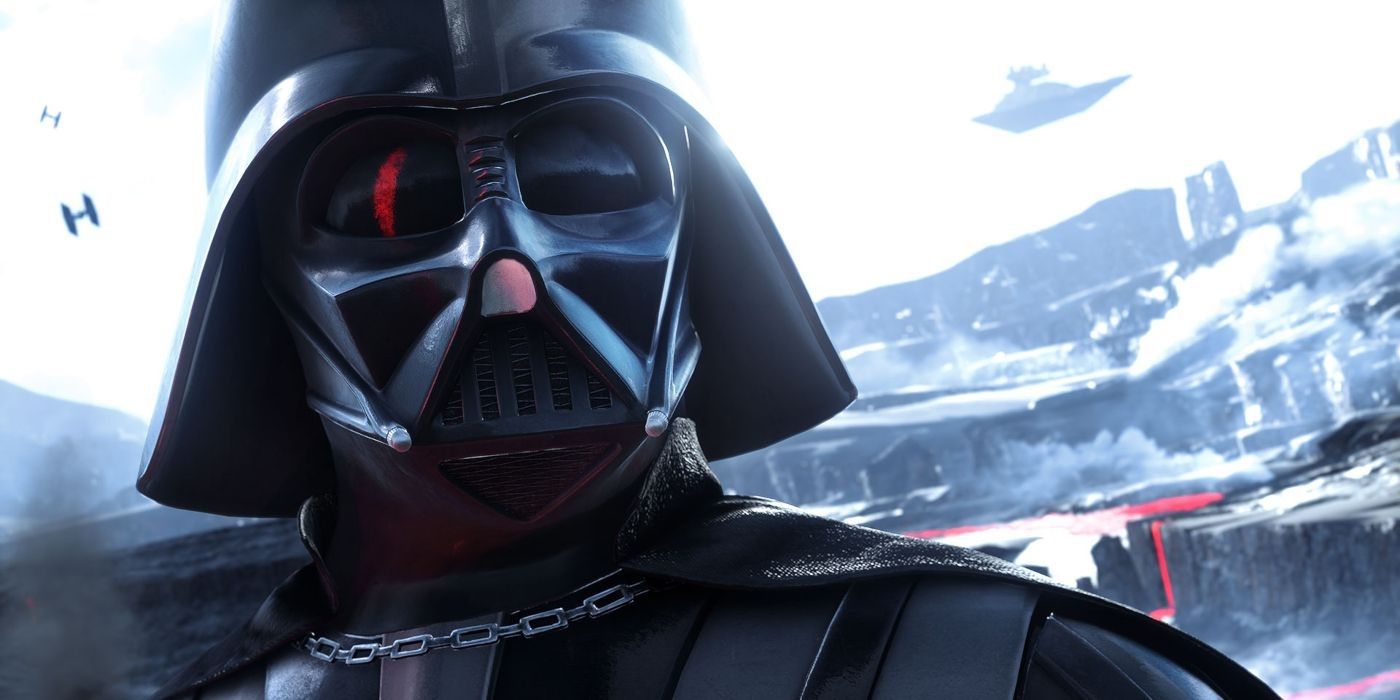 A close up of Darth Vader