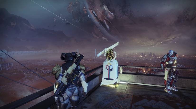 titan statue in tower