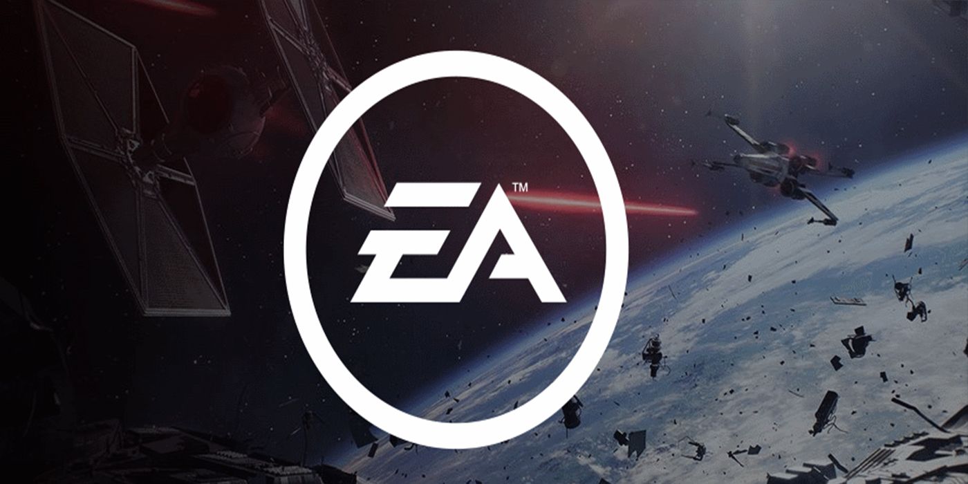 EA logo over TIE fighter and X-Wing