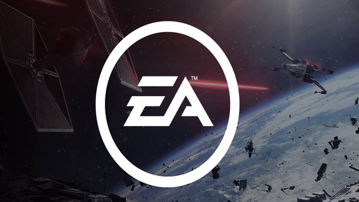 EA logo over TIE fighter and X-Wing