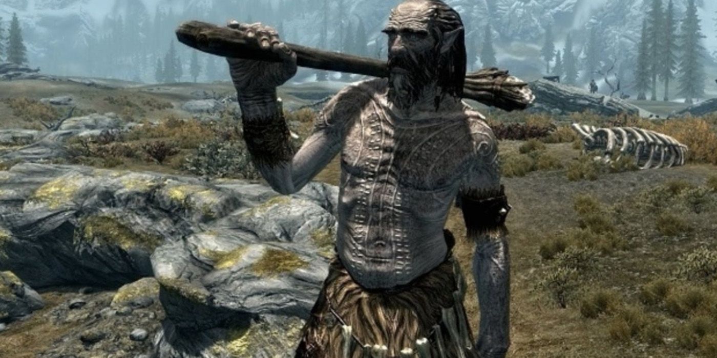 A giant in Skyrim