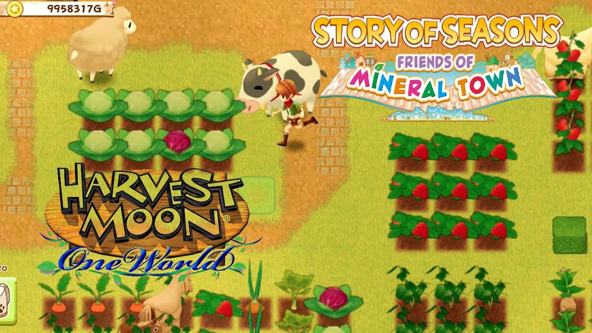 harvest moon one world, gameplay, story of seasons logos