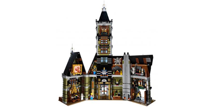 LEGO haunted house opened interior