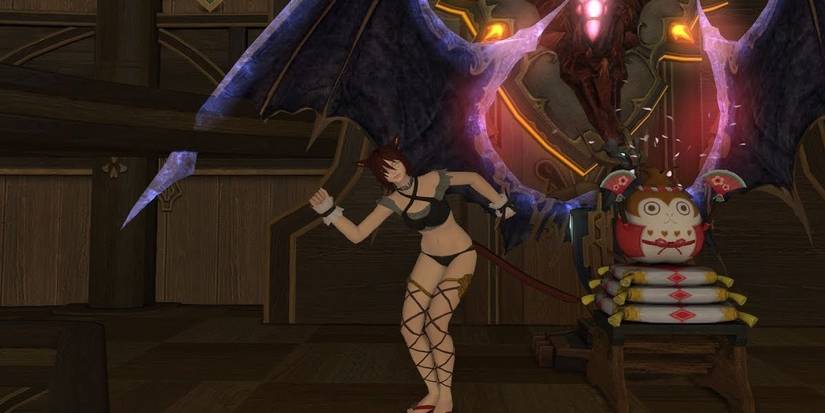 Miqo'te girl doing the Senor Sabotender emote.