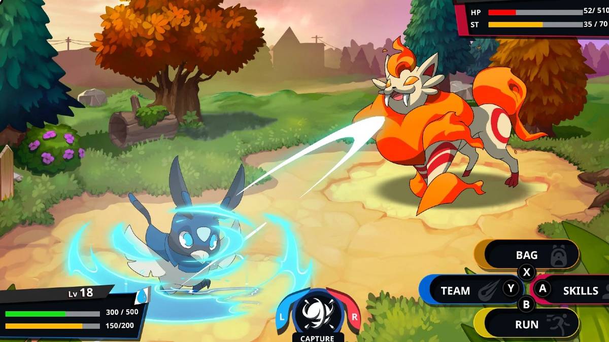 nexomon: extinction, pokemon inspired, gameplay, switch