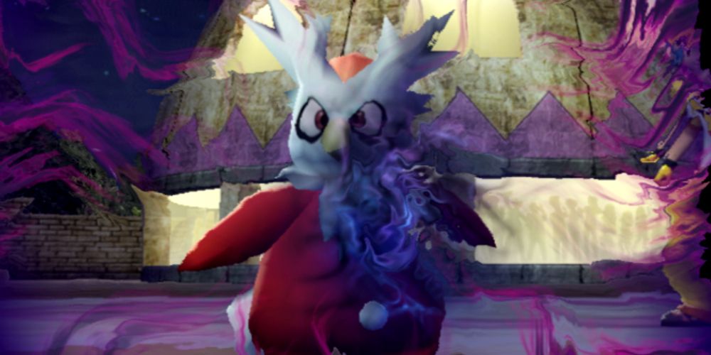 delibird being affected by the status move curse in pokemon battle revolution.