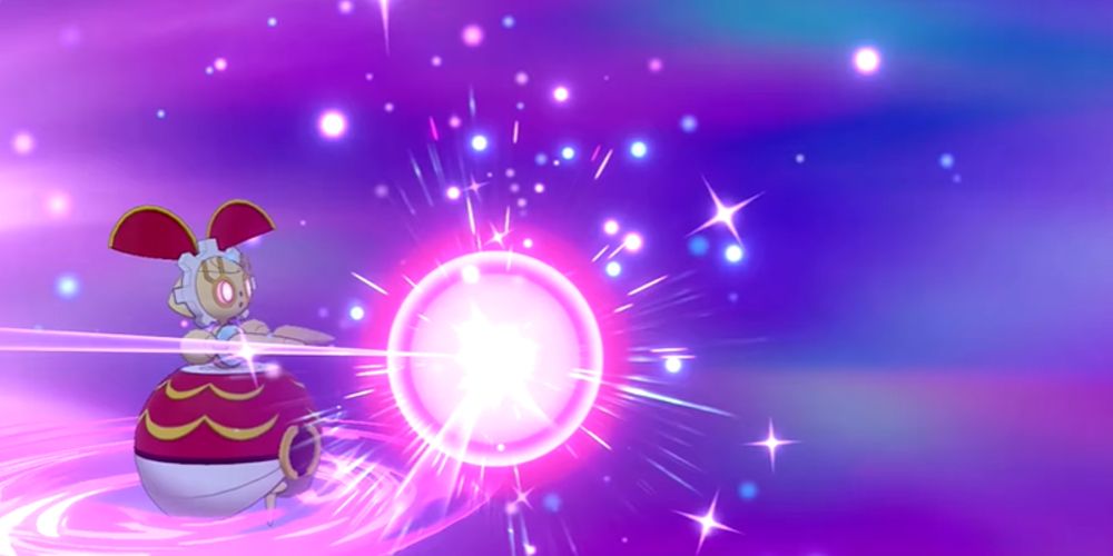 magearna using fleur cannon with pink energy