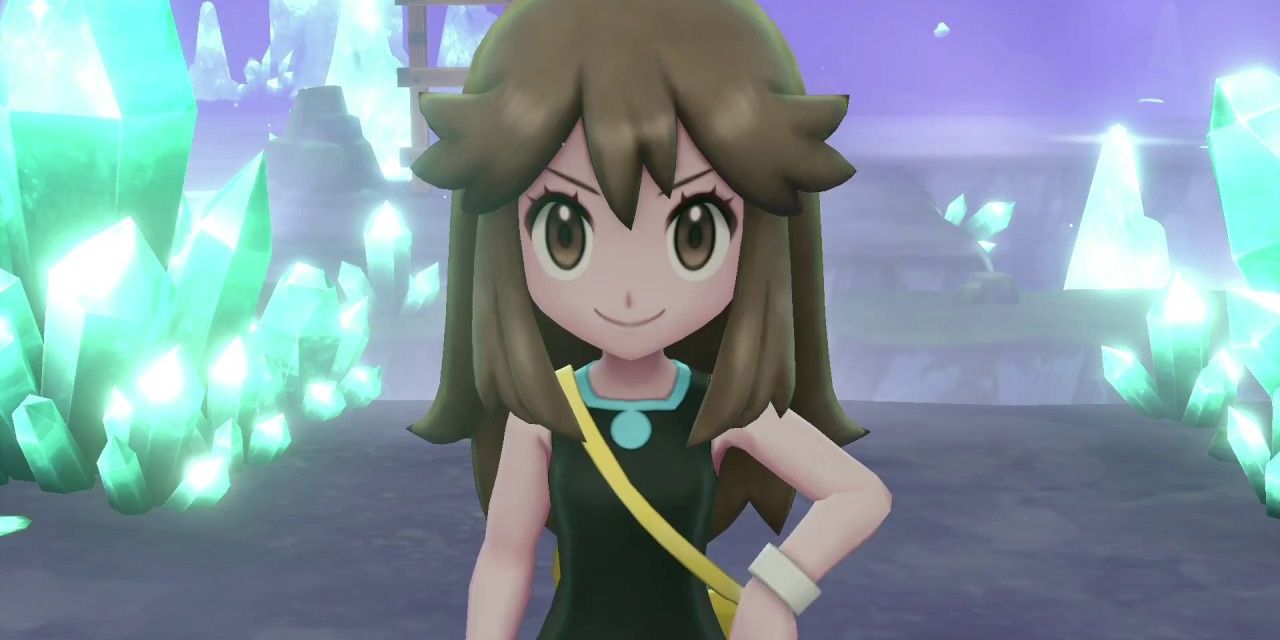 Battling Green in the Cerulean Cave in Pokemon Let's Go