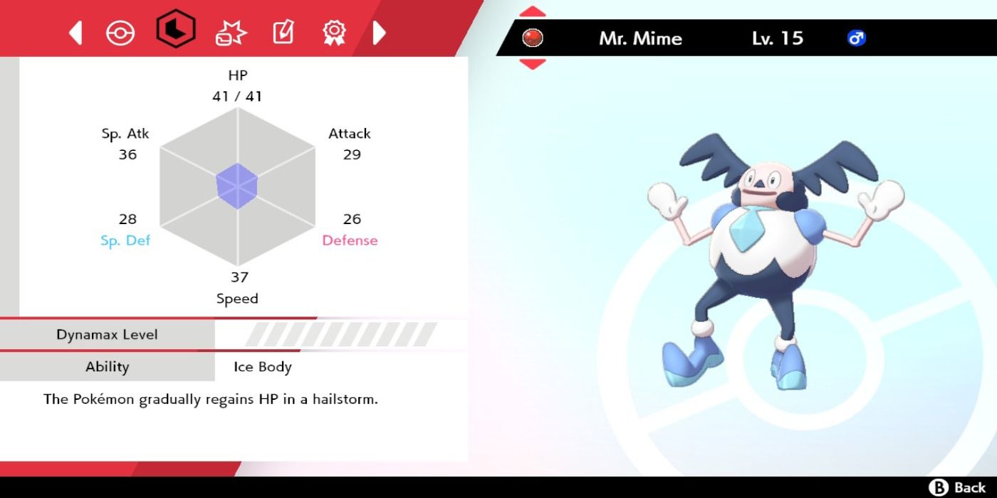pokemon sword and shield mr mime gift stats