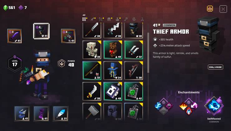 Minecraft Dungeons Thief Armor