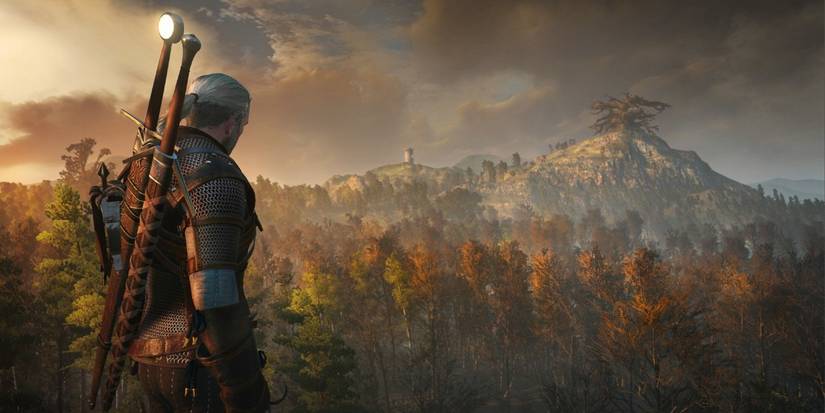 witcher 3 geralt treetops