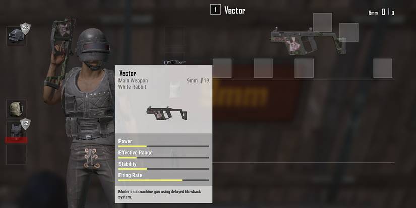 Vector in menu in PUBG Lite