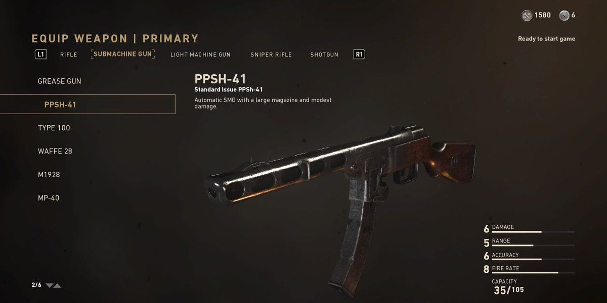 PPSh-41 call of duty WWII
