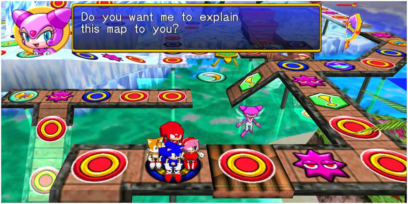 Sonic, Tails, Knuckles, and Amy in Sonic Shuffle