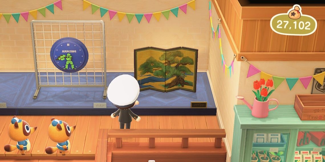 Animal Crossing New Horizons Pine Screen villager looking