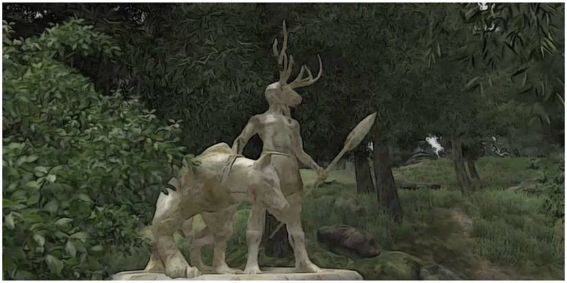 Hircine Statue in Oblivion Elder Scrolls