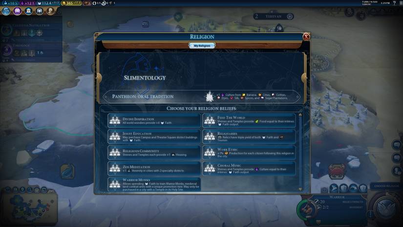 Civ 6 Slimentology Religion