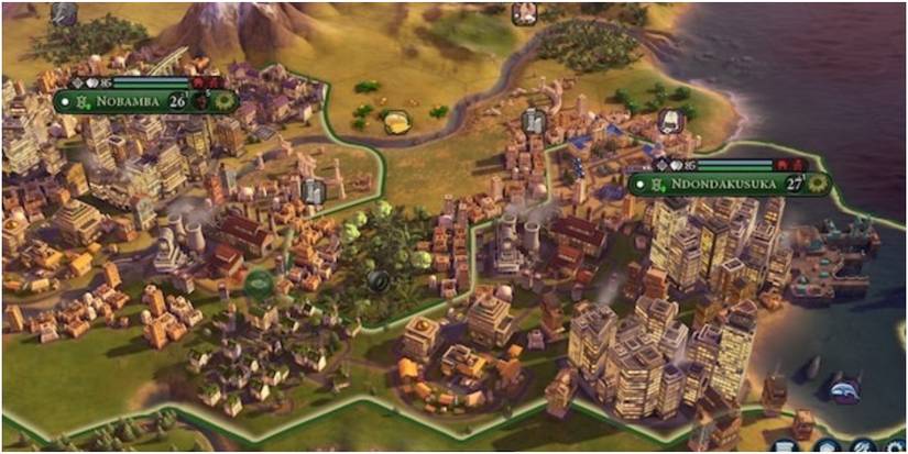 Civilization 6 Two Cities After Entering The Modern Era