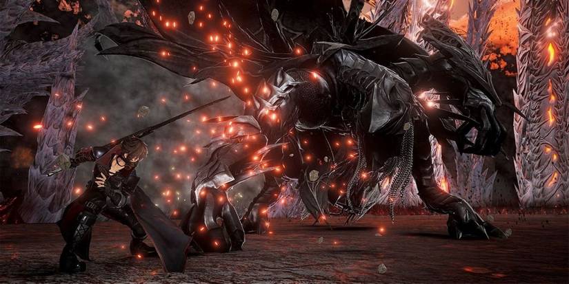 Hellfire Knight boss in Code Vein