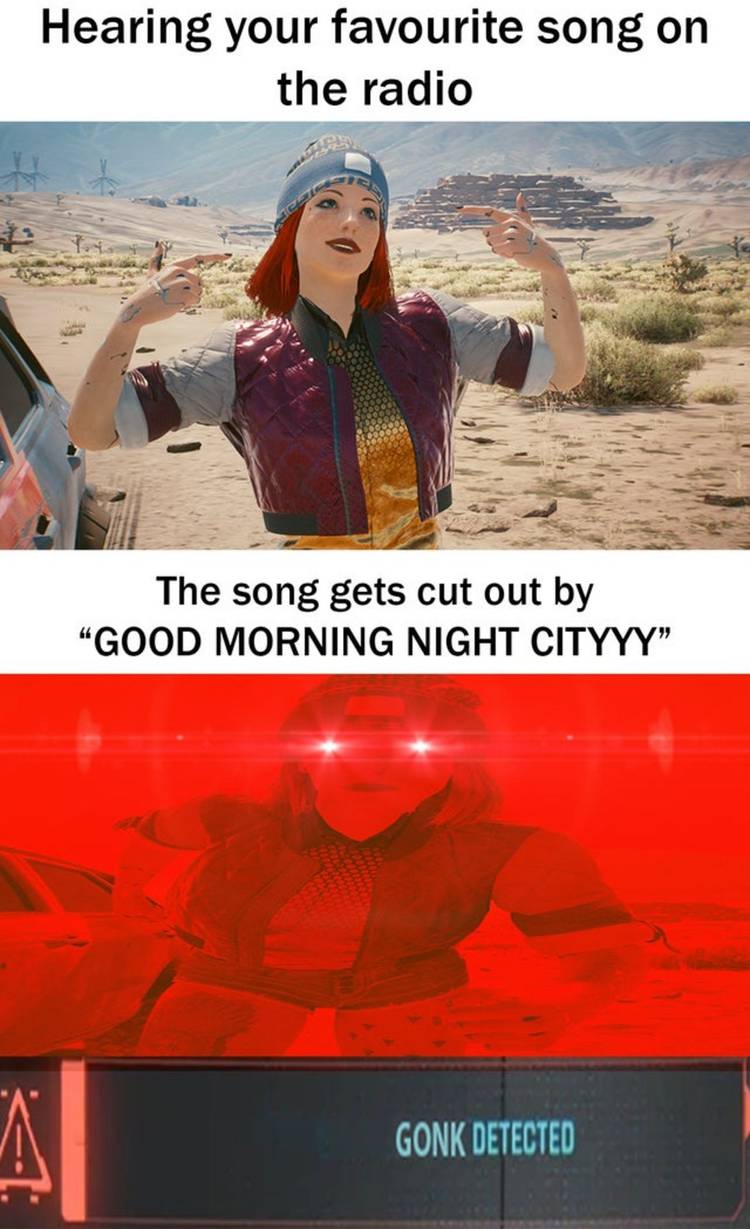 Cyberpunk 2077 radio meme