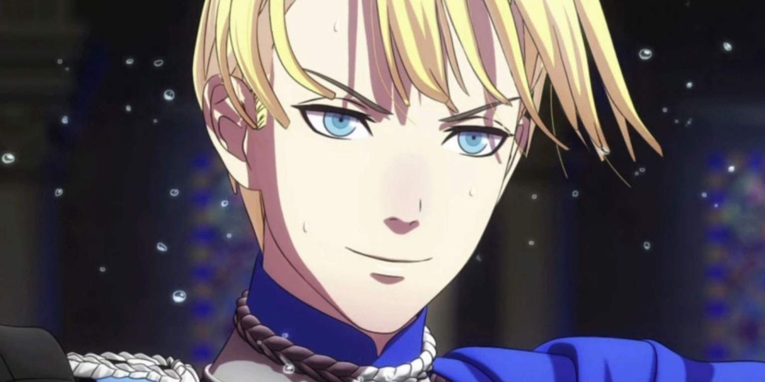 Dimitri smiling in Fire Emblem: Three Houses