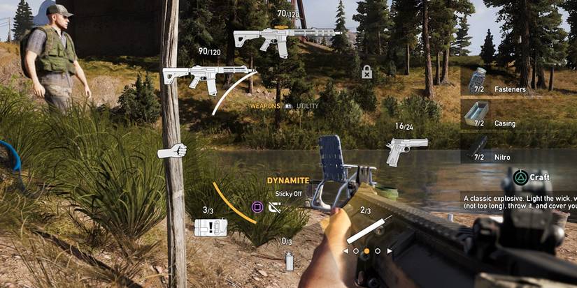 Far Cry 5's weapon wheel