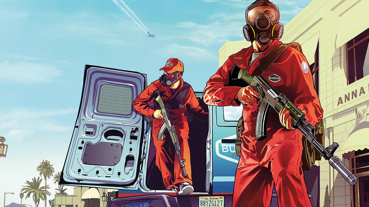 grand theft auto 5 assault rifle gas mask duo