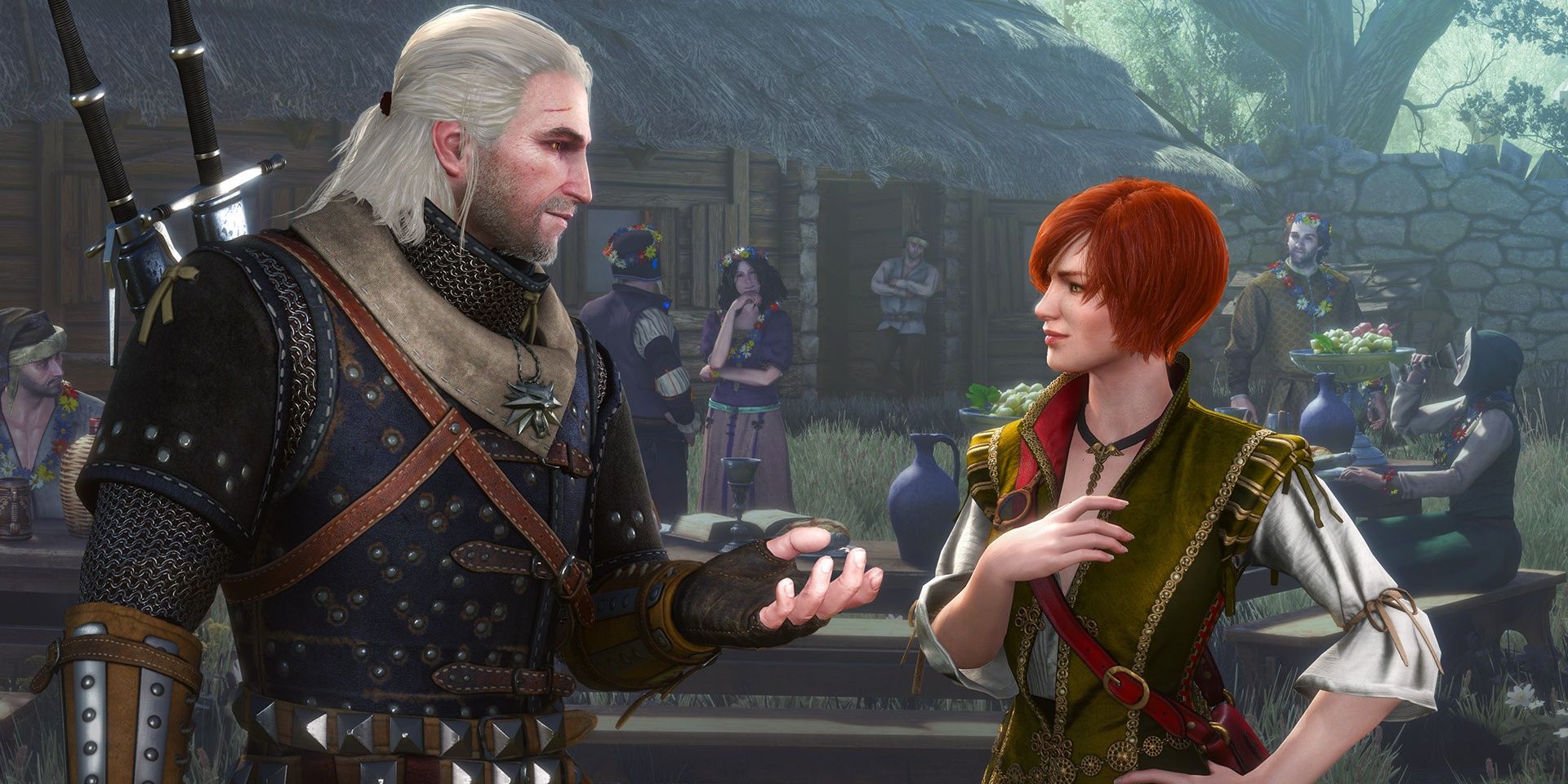 Geralt and Shani in Witcher 3 - Heart of Stone Expansion