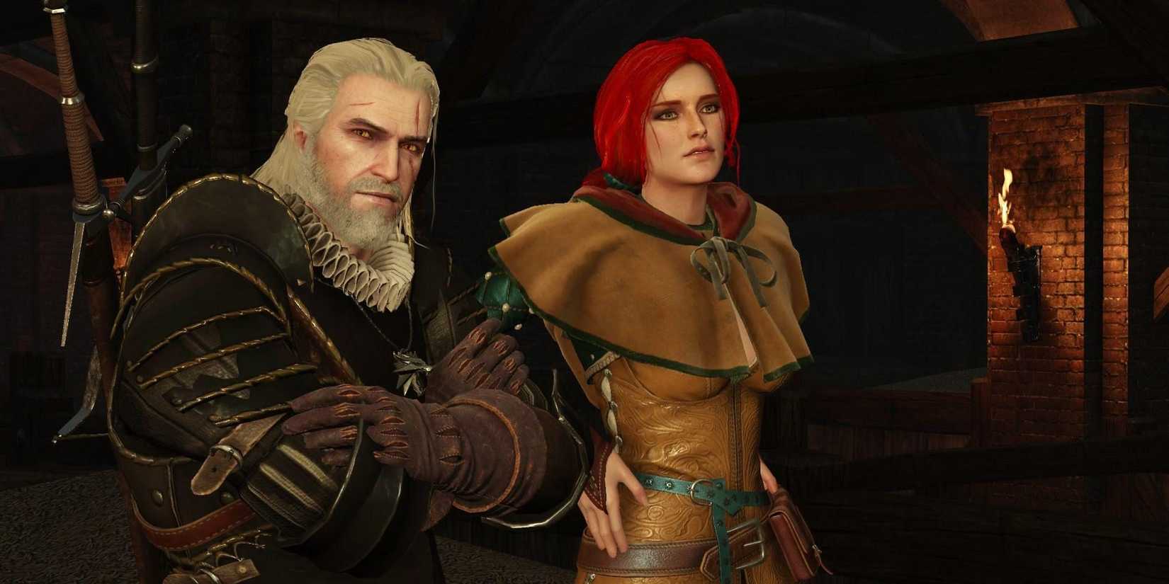 Geralt and Triss in The Witcher 3