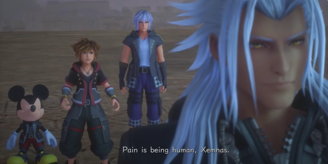 King Mickey, Sora, Riku, and Xemnas