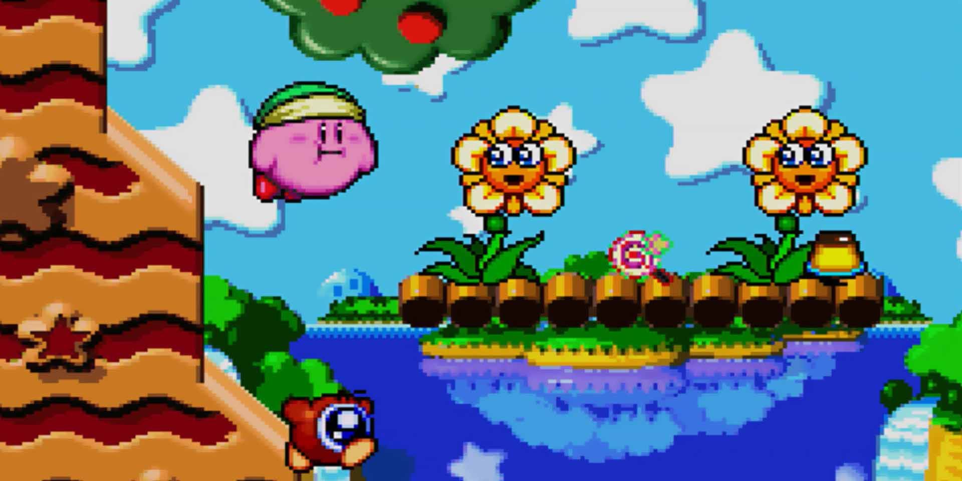 Kirby super star floating