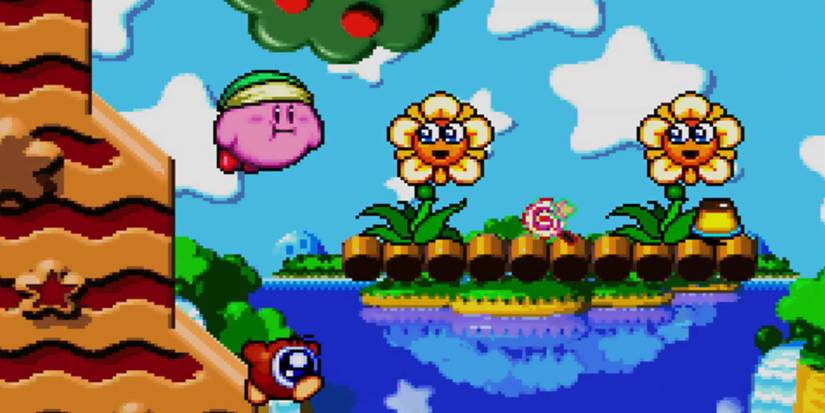 Kirby super star floating