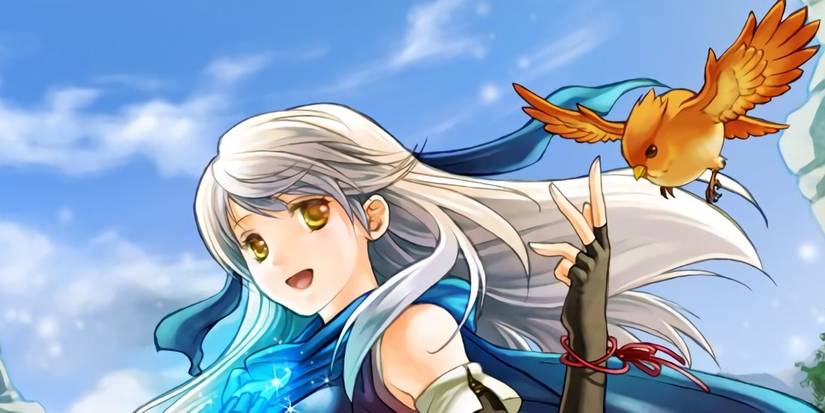 Micaiah Smiling with a bird in Fire Emblem