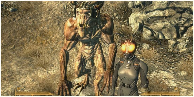A deathclaw under mind control
