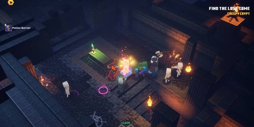 Minecraft Dungeons Potion Barrier armor enchantment usage