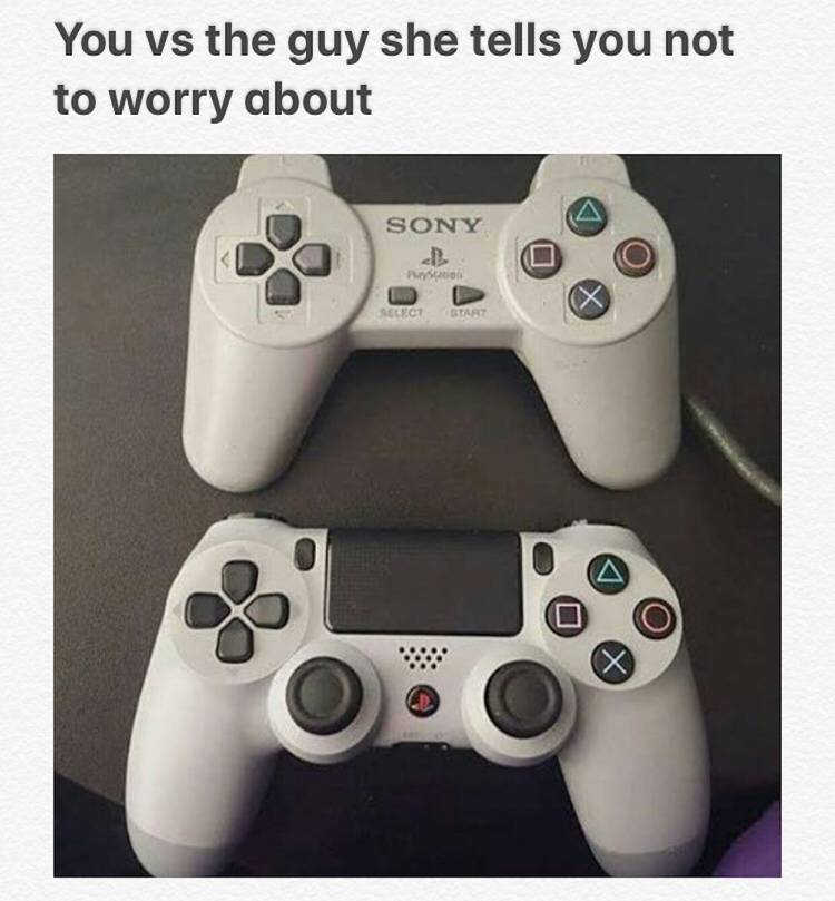 PS1 controller vs PS4 Controller meme