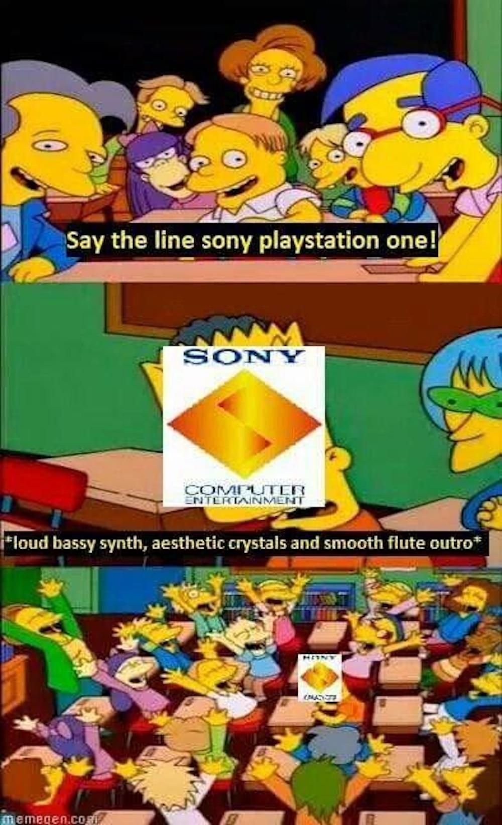 PS1 simpsons meme