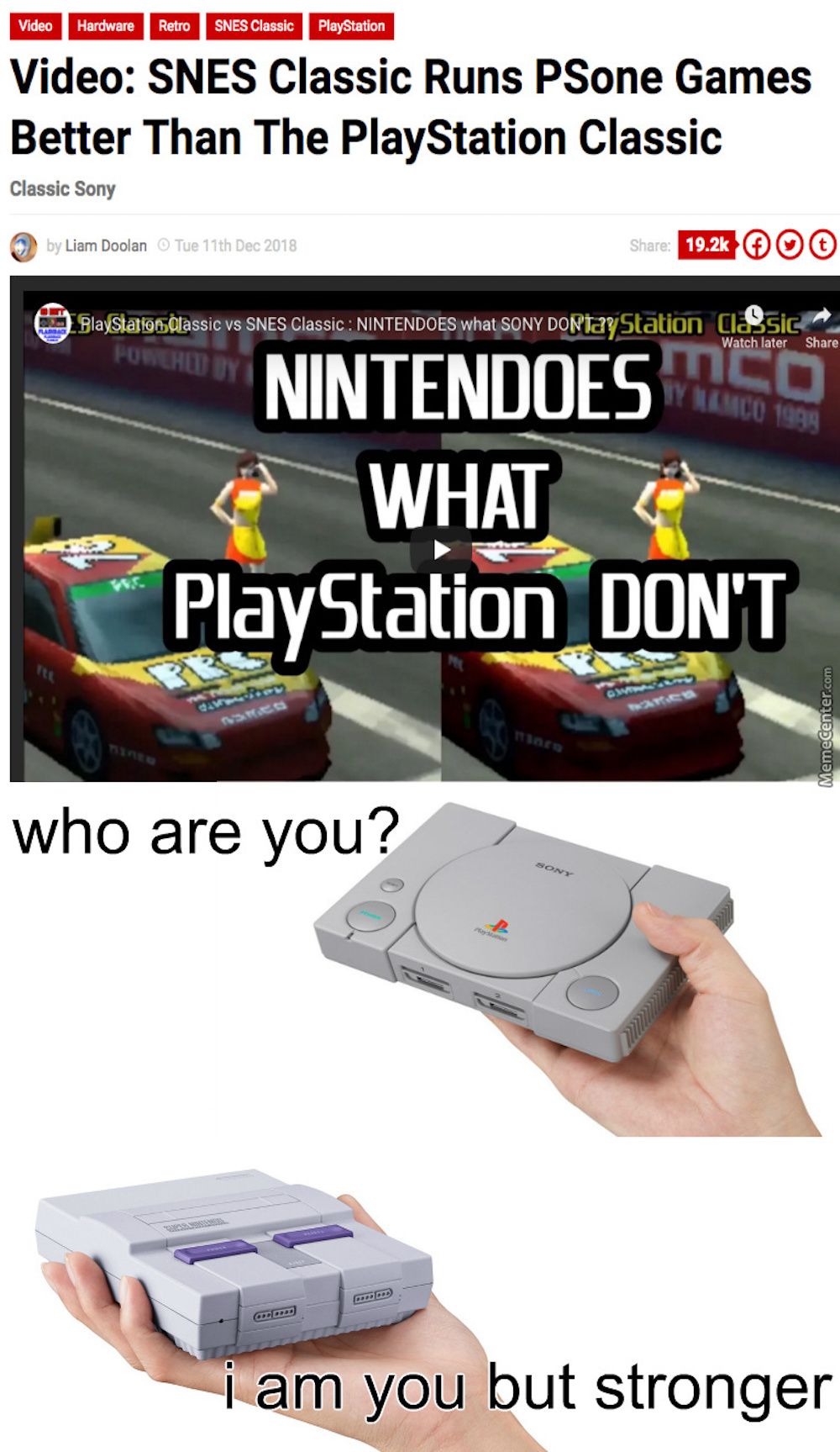 PSone classic vs SNES classic meme